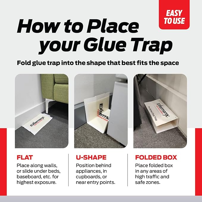 Mouse Traps Indoor for Home – Sticky Glue Traps for Mice & Rats – Strong Adhesive Mouse Glue Traps – Pest Control Sticky Mouse Traps for Indoor Use (36 Pack)