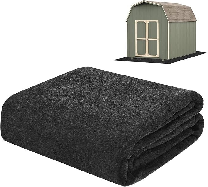 M METERXITY Outdoor Storage Shed Mat, 4x6 ft Waterproof Small Shed Flooring Mat for Patio Furniture Floor Protecting from Wear/Liquid/Dust/Oil, Non-Slip Carport Pad [Grey]