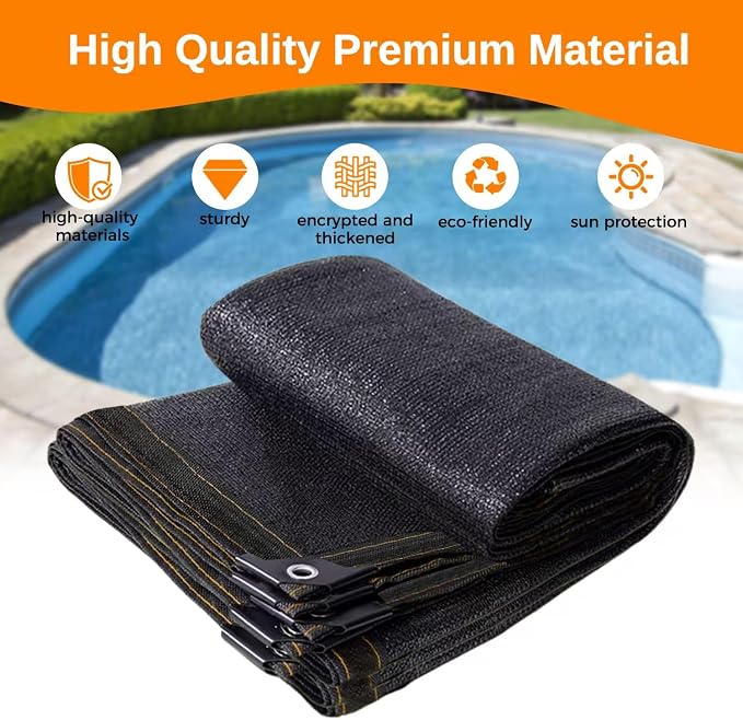 20x40 FT Pool Leaf Net Cover for Inground Pools or Above Ground Rectangle Swimming Pools, Mesh Pool Cover Swimming Pool Closing Kit, Multi-Function Sun Shade for Leaf Protection.