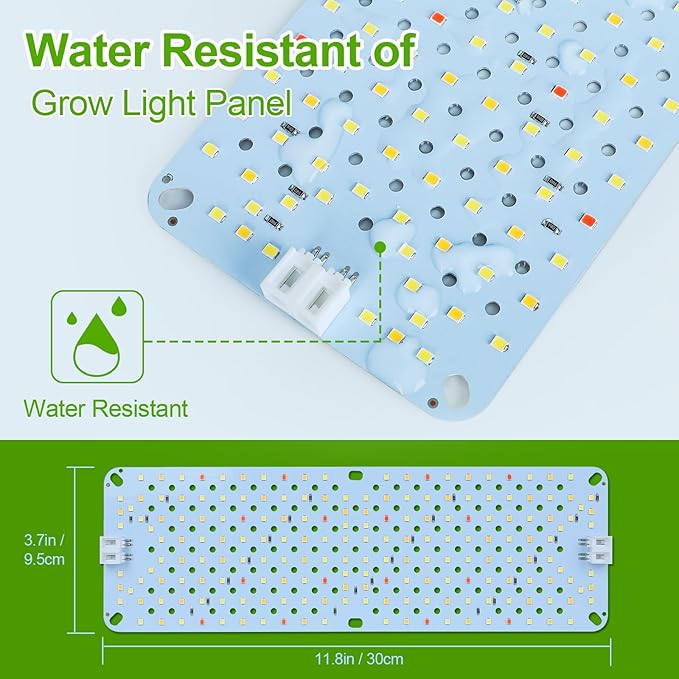 6Panel Grow Lights for Indoor Plants, Seed Starting, Veg, Pot Plants, Bonsai with Timer 4/8/12/16/20H, Ultra-Thin Under Cabinet & Shelf Full Spectrum LED Plant Growing Lamps, Multi-Panels Free Connect