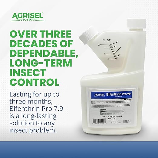 Agrisel Bifenthrin Pro 7.9, Insect Control, Safe for Plants & Crops, Insecticide, Effective Against 125+ Insects, Includes 3-Pack of Agrisel Protective Gloves, 16 Ounces