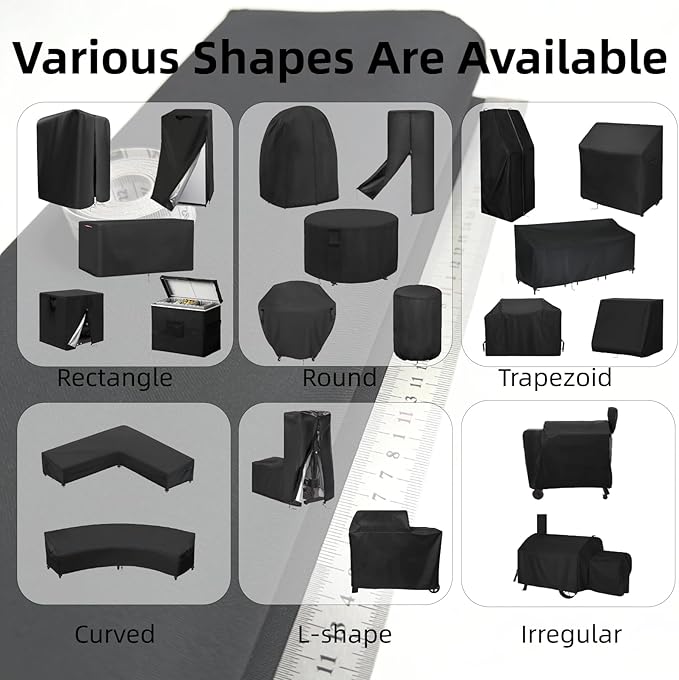 Protective Cover for Pull Up Bar Station, Waterproof& Dustproof Cover- Customizable Size, Shape & Accessories for Patio,Garage,Garden,Home (Black/Grey/Beige)