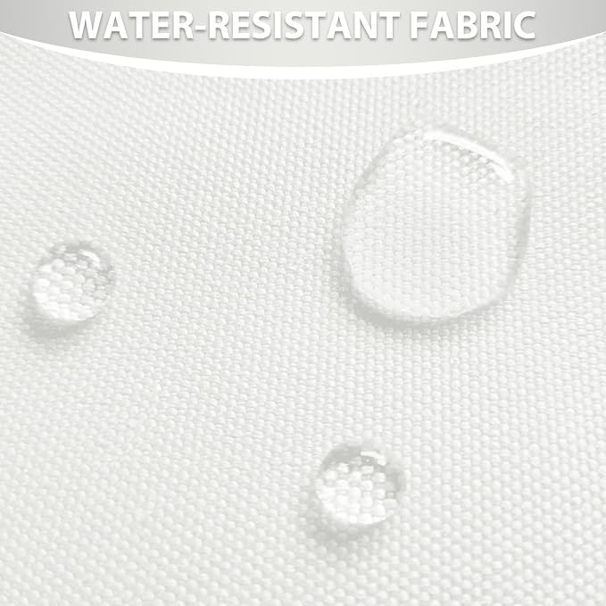 Waterproof Canvas Fabric by The Yard 58inch 600D Upholstery Material Polyester Fabric Outdoor Water Resistant Fabric for Sewing Chair Patio Cushion Purse Bag Interior, Pre Cut 3 Yard White
