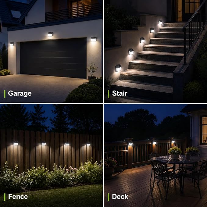 TECKNET 248 LED Outdoor Solar Lights & Motion Sensor 8 Pack, 300° Angle & 3 Lighting Modes Solar Lights Outdoor Waterproof, Solar Powered Security Flood Wall Lights IP66 for Outside/Yard Fence/Garden