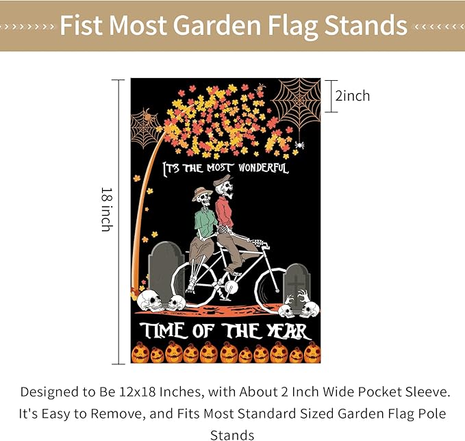 Seasonal Garden Flags Set of 12 Double Sided 12 x 18 Inch Yard Flag, Small Garden Flags for Outside, Christmas Halloween Easter Valentine's Day, Spring Summer Fall Winter Holiday Decor for All Seasons