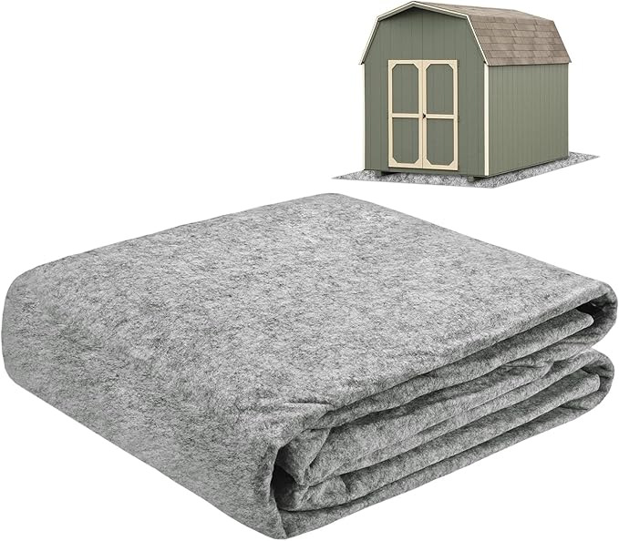 M METERXITY Outdoor Storage Shed Mat, 7x8.2 FT Waterproof Small Shed Flooring Mat for Patio Furniture Floor Protecting from Wear/Liquid/Dust/Oil, Non-Slip Carport Pad [Grey White]