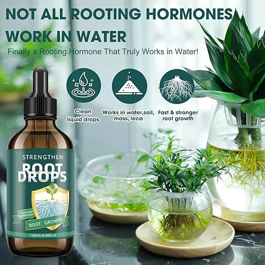 IBA Rooting Hormone for Cuttings – Liquid Root Stimulator for Fast Root Growth in Water, Soil, Moss & LECA | for Houseplants Like Pothos, Monstera (4.06 oz)