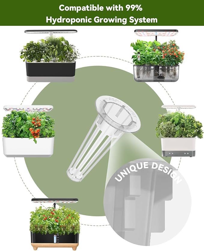 Hydroponic Basil Seed Pod Kit Compatible with AeroGarden, Ahopegarden, LETPOT, GARDENCUBE, CYBSDF, owltron, inbloom Indoor Growing System, 8-Pods Complete Kit with Genovese & Purple Basil Seeds