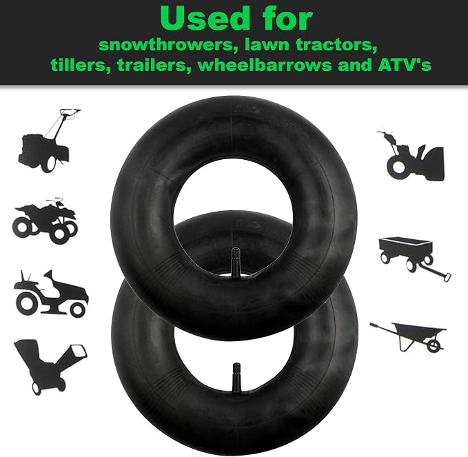 AR-PRO 23x10.5/9.5/8.5-12 Inner Tube Replacement With TR-13 Straight Valve Stem (2-Pack) - For Golf Cart, Tractor, John Deere Lawn Mower, Snowthrowers, Tillers, Trailers, Wheelbarrows and ATV's