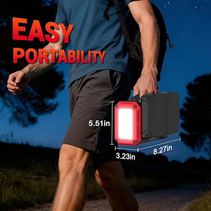350W Pure Sine Wave Power Inverter Compatible with Milwaukee 18V Battery, DC 18V to AC 120V Inverter, 7A Fast Charger & 2 AC Outlet, 2 USB Ports & 2 Type-C Ports, 600LM LED Work Light (No Battery)