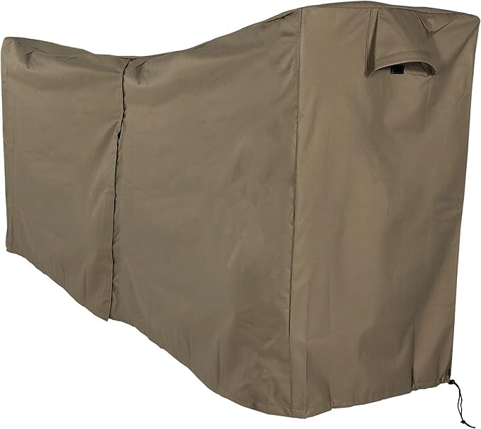 Sunnydaze 8-Foot Firewood Log Rack Cover - Weather-Resistant Outdoor Heavy-Duty Polyester with PVC Backing - Khaki