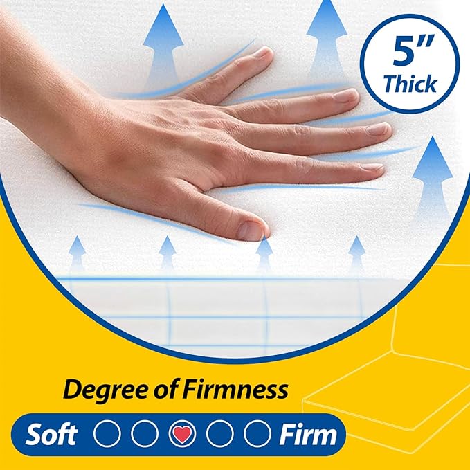 AAAAAcessories Outdoor Seat Cushions for Chairs, Fade-Resistant, Waterproof Patio Furniture Replacement Cushions, 25.5" x 25.5" x 5" + 25.5" x 19", Slate Gray Blue Coastal Stripe