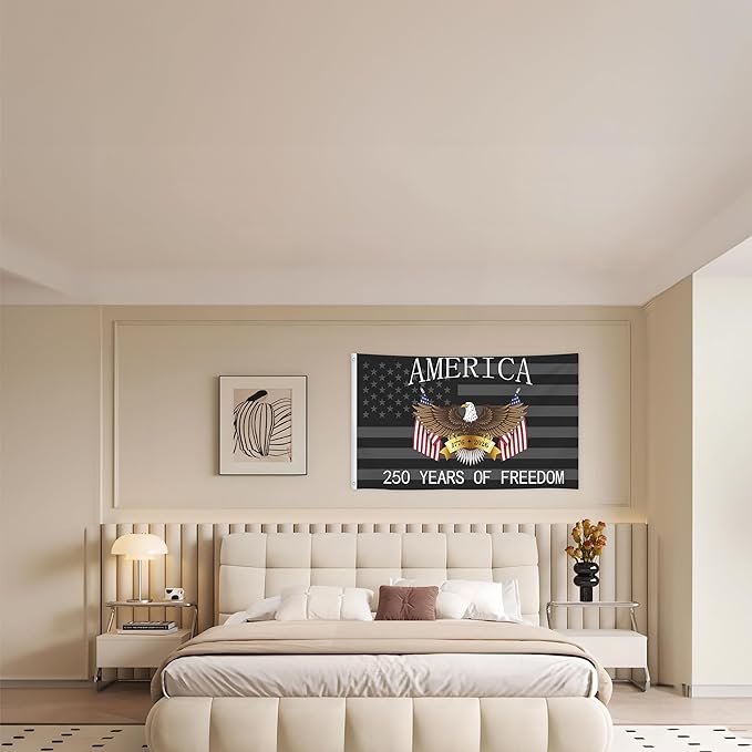 250 Anniversary USA Flag 3x5 Ft 2 Sided 3 Layers 250th Anniversary Flag We The People 1776-2026 250 Years Birthday Patriotic Decor for Outdoor Front Door Porch Wall (E)