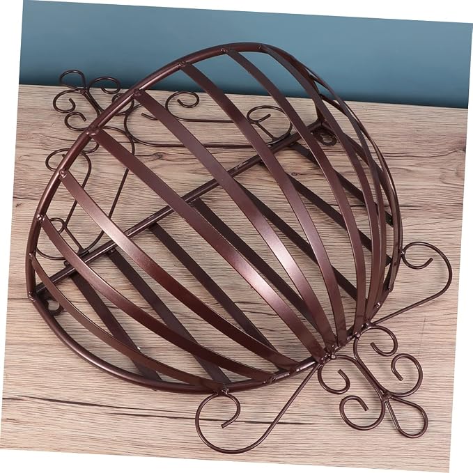 GANAZONO Railing Planters Outdoor Balcony Metal Wall Planter Basket Hanging Plant Basket Holder Half Round Hanging Baskets for Porch Balcony Fence Decor Bronze