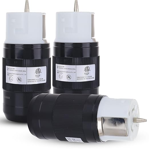 50 Amp Generator Plug，50 Amp Generator Connector (Female), 125 Volt / 250 Volt, CS6364 | 3 Pack