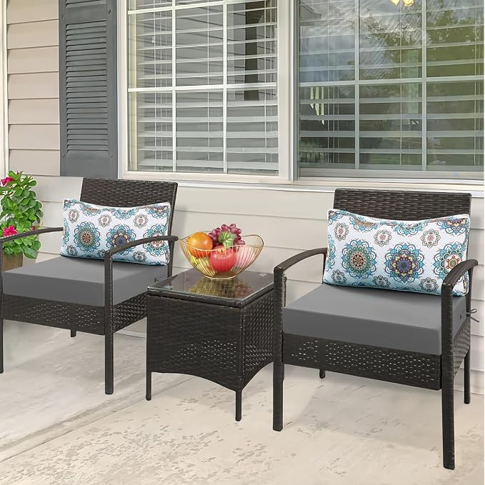 Outdoor Cushions for Patio Furniture, Outdoor Seat and Back Cushion, Waterproof Hampton Bay Deep Seat Replacement Couch Cushions for Lawn Garden, 28.5x28.5 Inch