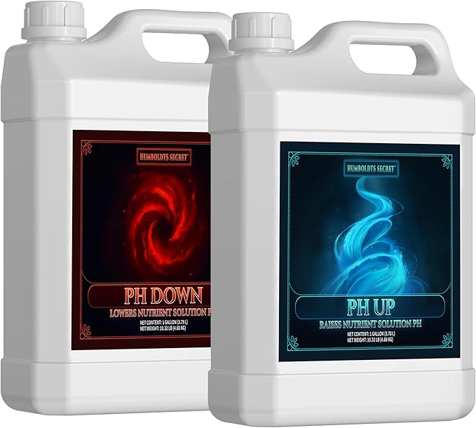 Humboldts Secret pH Up and pH Down Control Kit | Liquid Nutrient Solution Balancer for Plants | for Soil, Hydroponic, Coco, and DWC Systems | Supports Nutrient Absorption and Growth | 1 Gallon