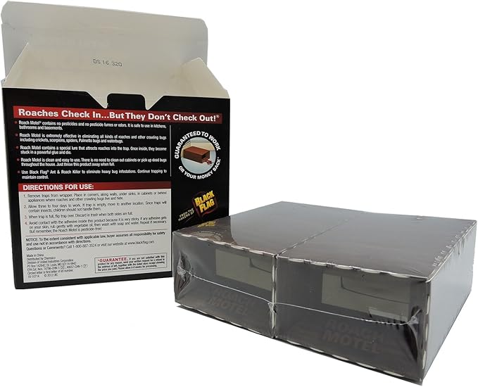 Black Flag TAT Roach Motel Traps, 2-count Packages (Pack of 6)