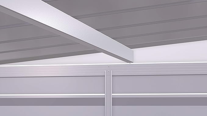 Arrow Select 10' x 4' Outdoor Lockable Steel Storage Shed Building, Flute Grey