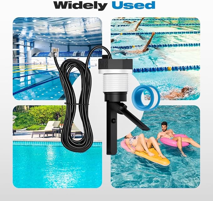 Flow Switch, GLX-FLO-RP for Hayward Goldline Aquarite Salt System Pool Flow Sensor Suitable Hayward Salt Cell and Chlorine Generator with 15ft Cable Pool Flow Switch