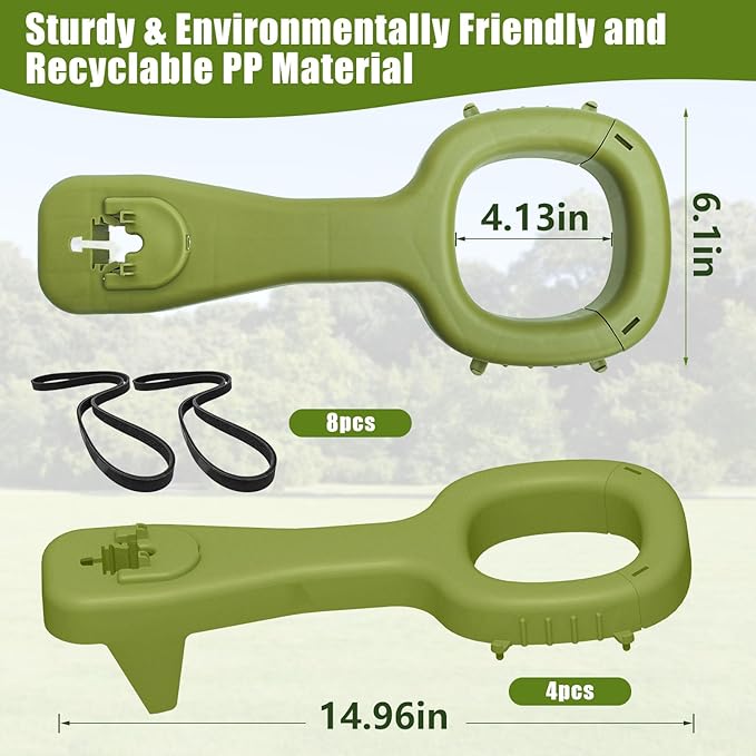 Tree Supports Young Trees, 4 PCS Tree Holder Stabilizer Support Tree Straightening Kit for Leaning Tree, Greater Stability Can Withstand Severe Weather（T-Posts Unincluded）