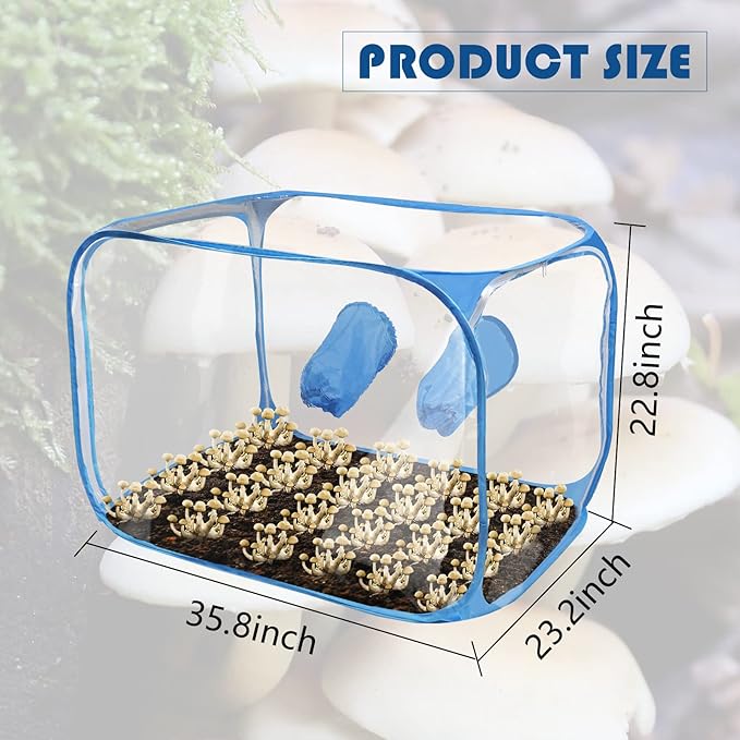 Magoog Still Air Box, Mushroom Grow Box, Still Air Box for Mushroom Lovers, Mushroom Grow Tent, Mycology Fume Hood Propagation Stations, 35.5x23.5x23.5’, Grow Mushroom at Home
