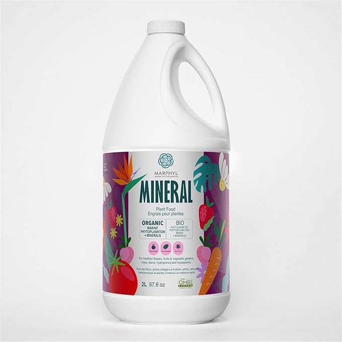 MARPHYL Organic Minerals Liquid Fertilizer – Essential Trace Mineral Blend for Healthy Plant Growth, Improves Nutrient Uptake for Garden Flowers, Vegetables, Succulents & Hydroponics