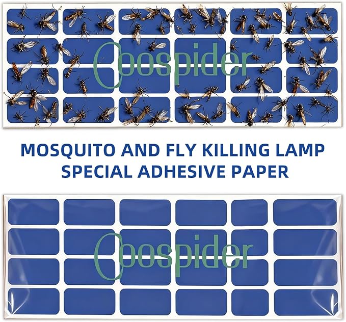 10 Refills UV Fly Light Trap Indoor for Home Gnat Traps for House, Wall Sconce Fly Light Bug Catcher for Kitchen House & Restaurant Fruit Flies Garage & Warehouse