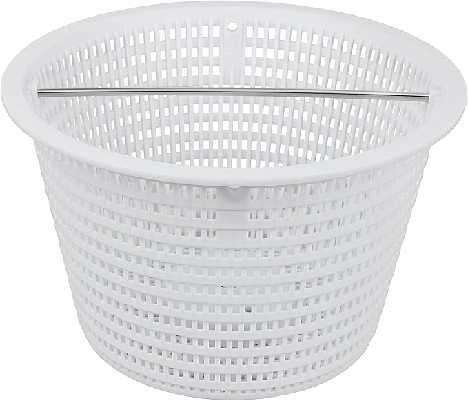 8" Swimming Pool Skimmer Basket Replacement for Pentair 08650-0007 08650-0007Z Sta-Rite U-3 | Durable Inground Pool Skimmer Basket with Stainless Steel Handle, White