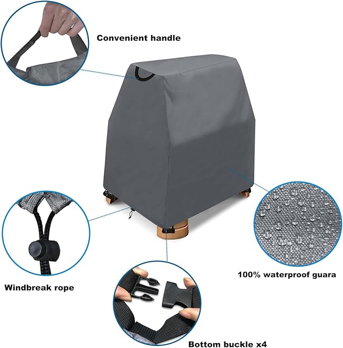 AKEfit Kids Water Table Cover Fits Rain Showers Splash Pond Water Table for Toddlers, Waterproof Dustproof Outdoor Toys Cover, Grey