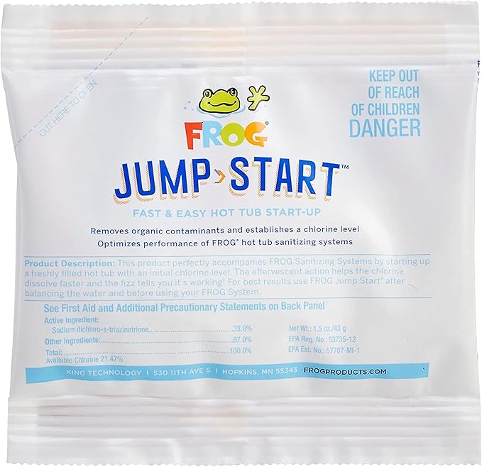 FROG Jump Start for Hot Tubs - Start-Up Chlorine Shock Removes Organic Contaminants & Establishes Chlorine Level - Hot Tub Set Up & Treatment - 1 Pack