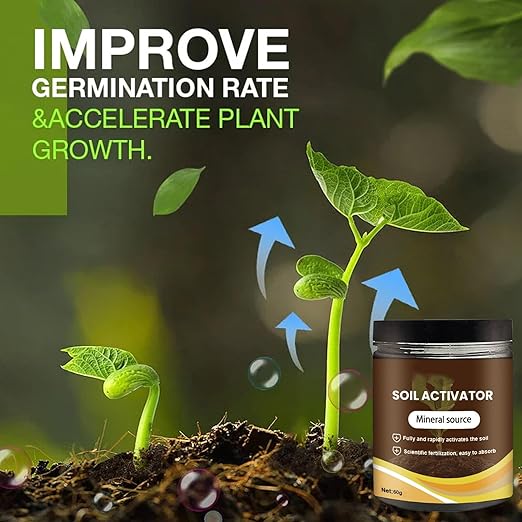 2PCS Soil Activators, Organic Soil Activators and Plant Fertilizers, Garden Beds for Cultivation, Potting Mix and Seedling Compost, Promoting Plant Rooting 60g
