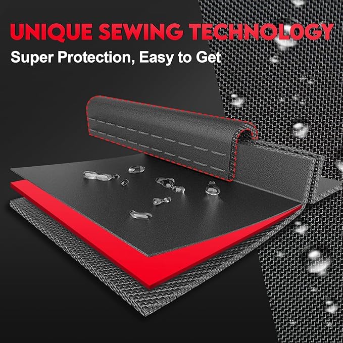 Zettum Outdoor Lounge Chair Cover - Waterproof Patio Chaise Lounge Chair Cover, 600D Heavy Duty Fade-Resistant Outdoor Seating Covers For Pool Lounge Chair, Lawn Bench Furniture 64 x 30 x 30 Inch