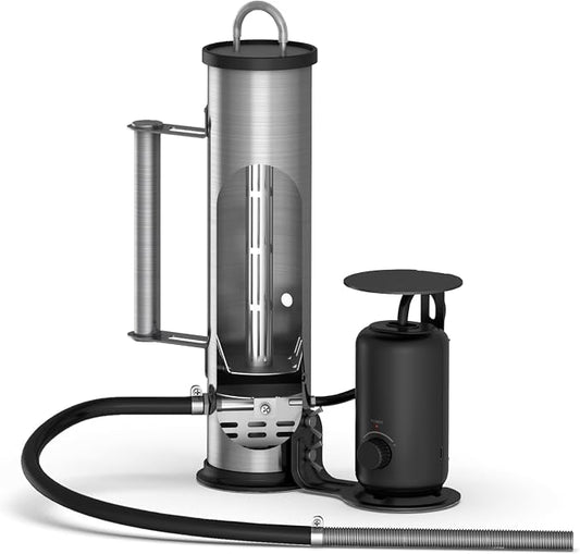 LAZYFOX Smoke Generator for Pellet, Portable Cordless Electric Outdoor Smoker Tube, Wood chips or mix, Hot or Cold Smoking Backyard BBQ, Fit Any Grill or Smoke