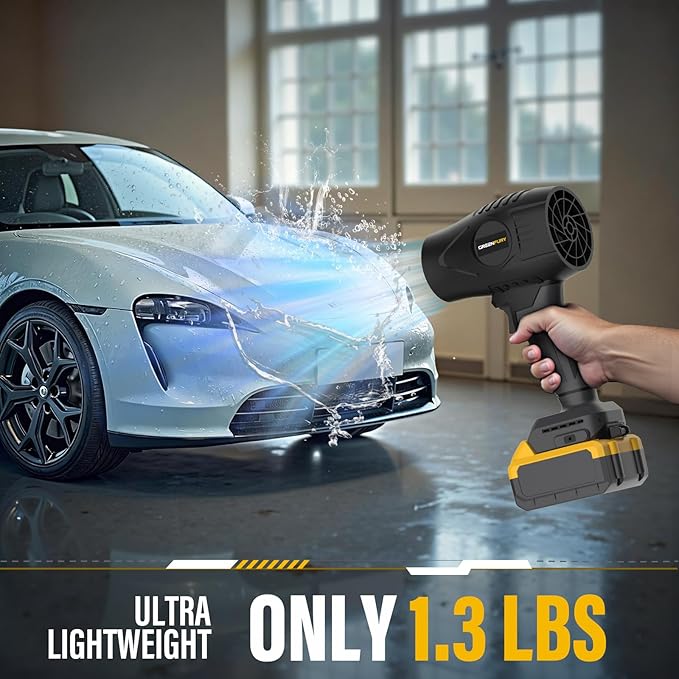 Cordless Leaf Blower Compatible with Dewalt 20V MAX Battery, 430 CFM 125 MPH Powerful Airflow - Lightweight Handheld Blower for Patio, Debris, Leaves & Snow Removal (Battery Not Included)
