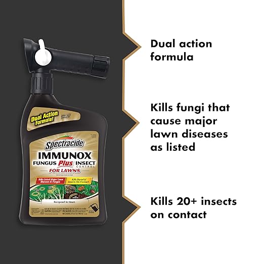 Spectracide Immunox Fungus Plus Insect Control For Lawns 32 Ounces, Dual Action, Hose-End Concentrate, 6 Pack