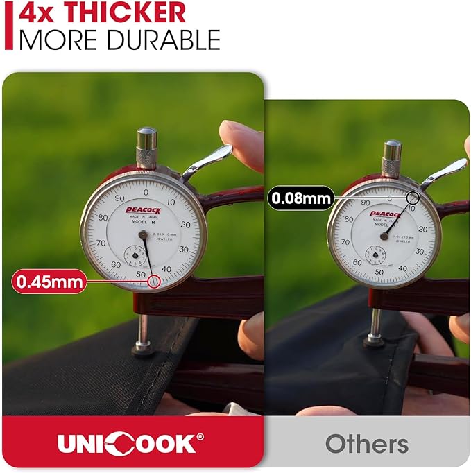 Unicook Grill Cover 60 Inch for Outdoor Grill, Heavy Duty Waterproof BBQ Cover with Side Handles and Air Vents, Weather Resistant, Compatible with Weber Charbroil Nexgrill Kenmore Gas BBQs, Black