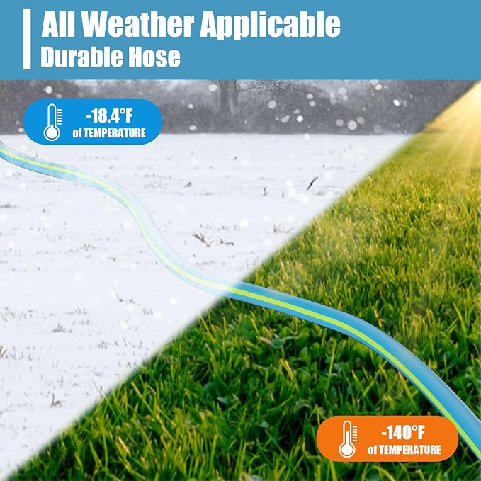 Besiter Heavy Duty Garden Hose 5/8" 50FT: Flexible Rubber Water Hose with 10 Function Sprayer - Leakproof Hose Male to Female Fittings - Durable Hose for Yard, Lawn, Car Wash, Outdoor, Watering, Green