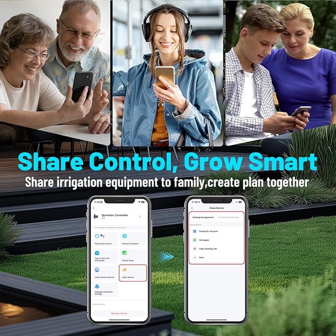 Water Timer for Garden Hose, 2.4GHz WiFi Smart Hose Sprinkler Timer with Tuya/Smart Life App, GreenVation Measure Gallon/Liter Consumption and Flow Rate, Water Flow Meter