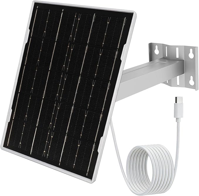 Eco-friendly 4.5W 5V Monocrystalline Solar Panel, Type-C Interface, IP66 Waterproof, 6.5-foot Cable, High Conversion Rate, Compatible with Various Electronic Devices