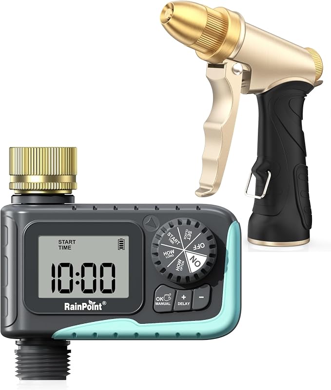 RAINPOINT Sprinkler Timer with Garden Hose Nozzle