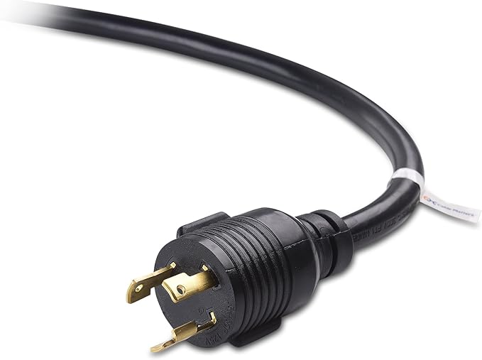 Cable Matters LED-Lit 3 Prong 30 Amp to 15 Amp Adapter for Generator (30A to 110 Adapter Splitter) 3 Feet - NEMA L5-30P to 2X 5-20R