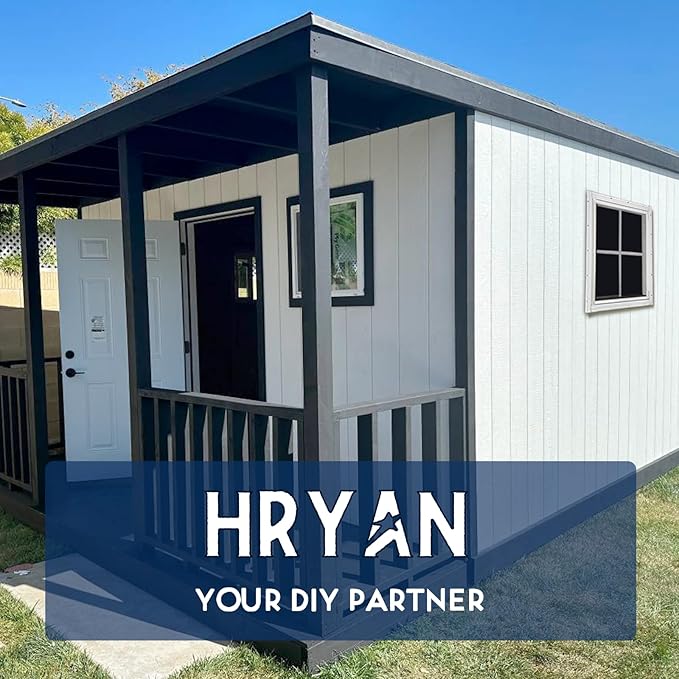 Hryan 18"x27" Shed Window for Chicken Coop, Playhouse and Mobihome, White Windows for Exterior Sheds, Mobile Home, Garage and Green House