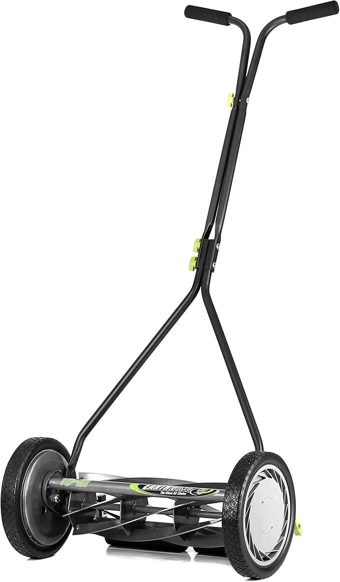 Earthwise 16-Inch 7-Blade Push Reel Lawn Mower (1715-16EW) + American Lawn Mower SK-2 Reel Lawn Mower Hand Sharpener