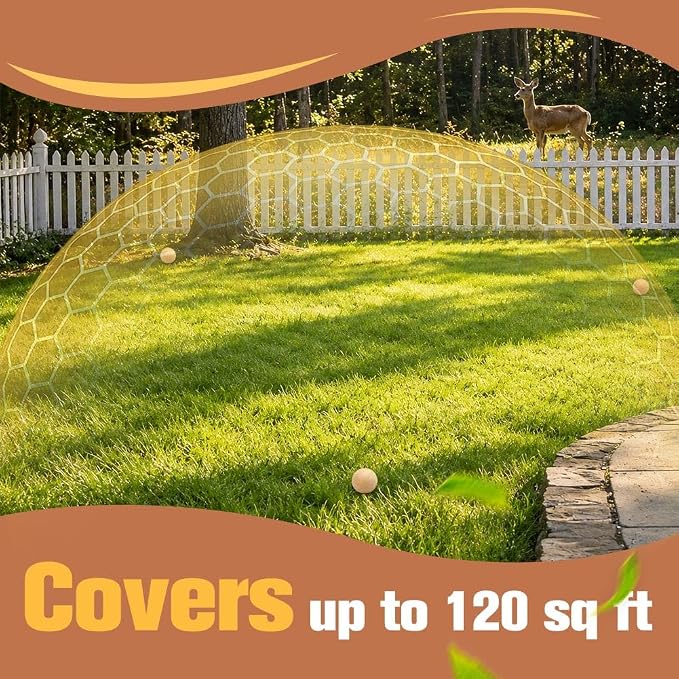 Deer Repellent for Plants, Rabbit Repellent Outdoor, Deer and Rabbit Repellent for Plants, Garden, Trees, Deer Away Safe for People, Pets and Plants, Lasts Up to 60 Days 10 Packs
