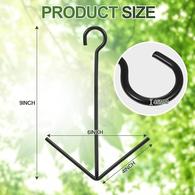 Zonon 2 Pcs Oriole Bird Feeder Hanging Orange Fruit Bird Feeder with Hook Black Fruit Holder for Outdoors Garden Patio (2 Prongs)
