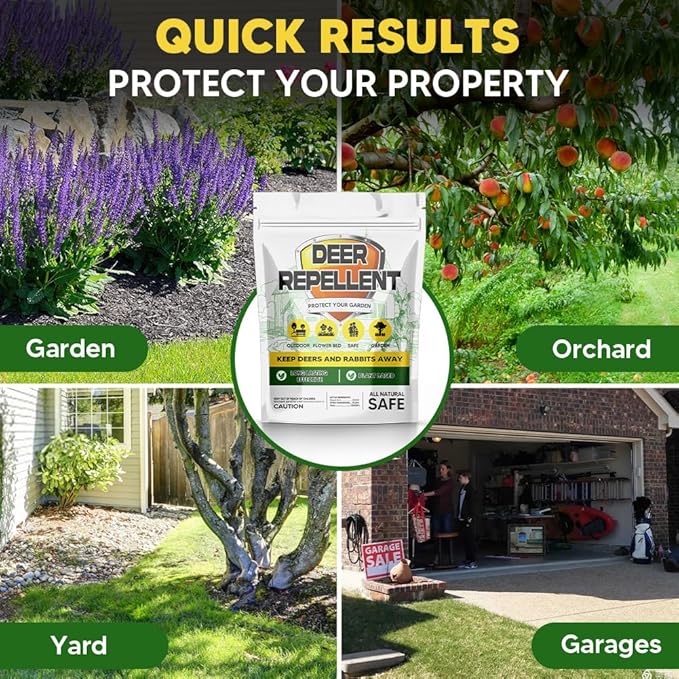 LAQDECDV Deer Repellent, Rabbits Repellent Outdoor, Deer Repellant for Garden, Deer and Rabbit Repellents for Plant, Deers Deterrent for Yard, Keep Deers Away from Flowers, Safe and Easy to Use-10P