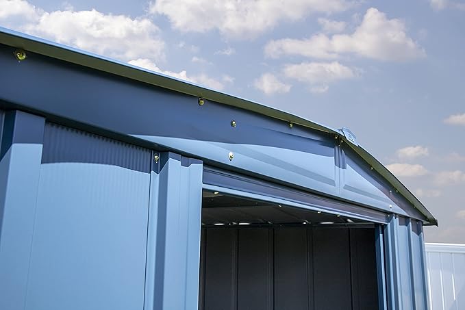Arrow Classic Steel Storage Shed, 8x6, Blue Grey