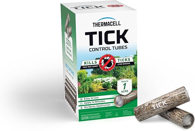 Thermacell Tick Control Tubes for Yards; Protects 1/4 Acre from Ticks; No Spray, No Granules, No Mess; Environmentally Friendly Alternative to Tick Spray & Tick Repellent