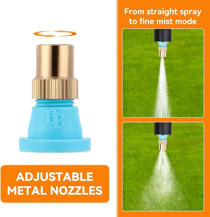 Metal 6-Nozzle Poly Boom Wand with 3/8" Brass Fitting, 7.5 Ft. ATV sprayer Boom, Wide-Coverage Agricultural & Lawn Spray Attachment for Tractors/UTVs (Metal Wand)